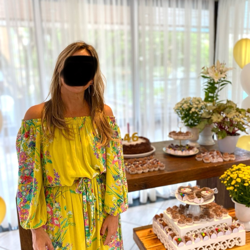 Anthropologie Yellow Floral Maxi Dress - Picture 5 of 5